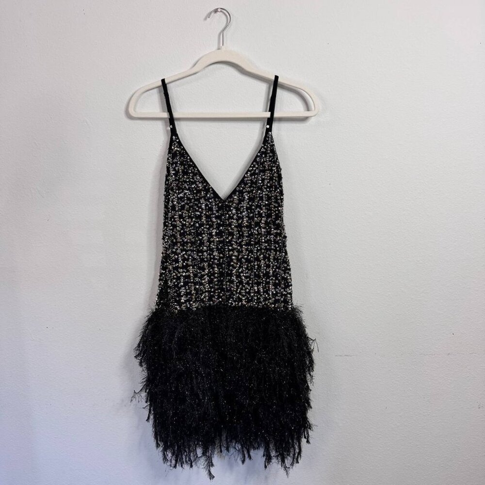 Elegant Black and Silver Sequin Dress- ASOS